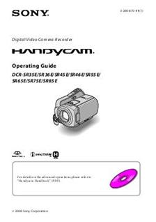 Sony DCR SR 85 E manual. Camera Instructions.